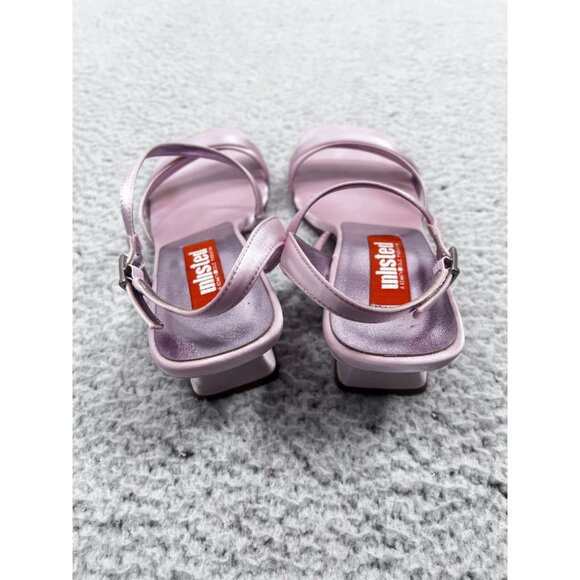 Women's Unlisted Kenneth Cole Soft Pink Open Toe Strappy Block Heels Size 7.5 - Picture 5 of 8